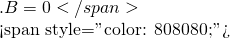 ， 光線追跡四.B = 0 可以表示為</span>  <span style="color: #808080;">